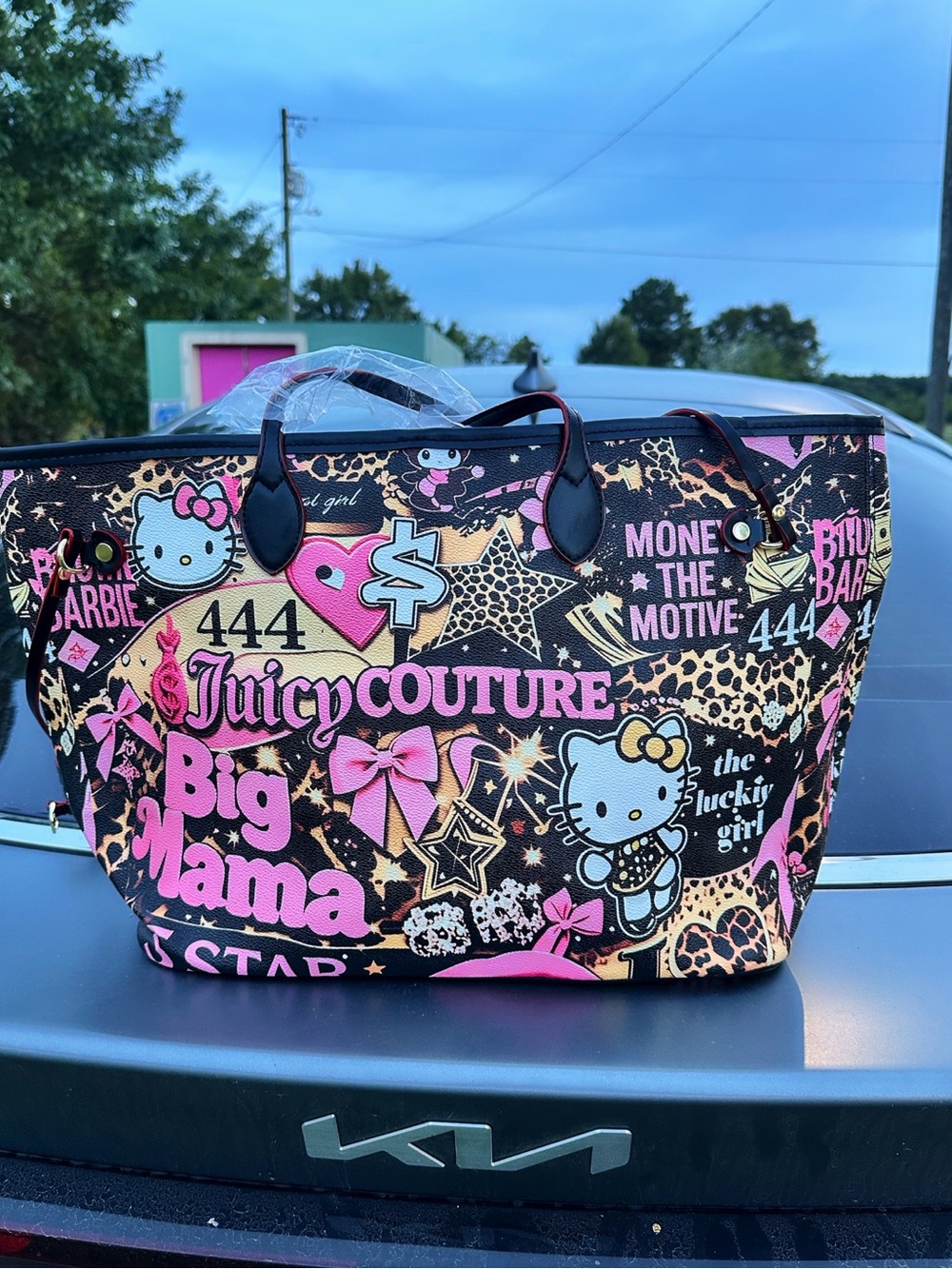 Hello Kitty x Juicy Couture Black & Pink Graphic Tote